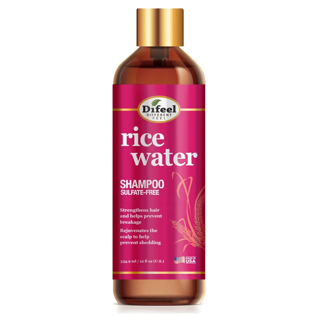 Difeel Rice Water Sulfate-Free Shampoo 12 oz - gtwtoporld.com