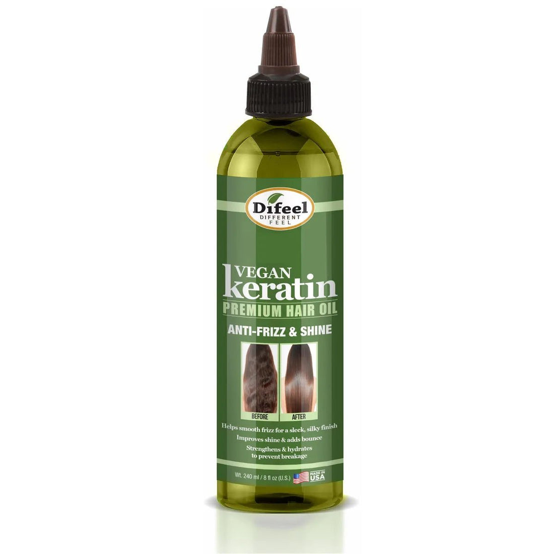 Difeel Vegan Keratin Premium Hair Oil 8 oz - gtwtoporld.com