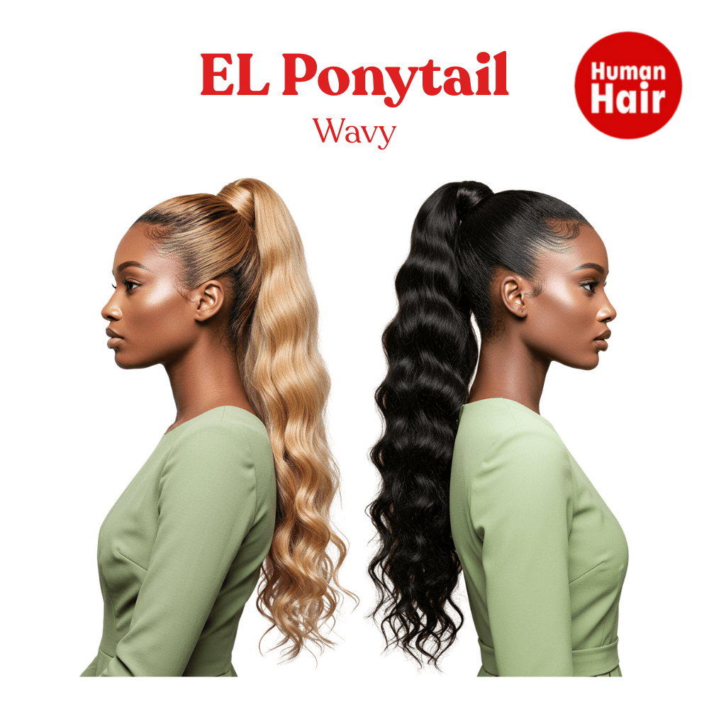 Dream Hair El Ponytail Wavy Human Hair 22" &amp; 24" - gtwtoporld.com