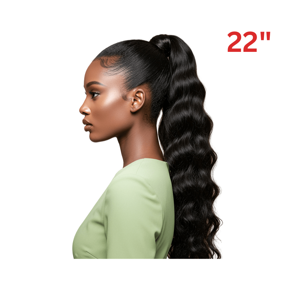 Dream Hair El Ponytail Wavy Human Hair 22" &amp; 24" - gtwtoporld.com