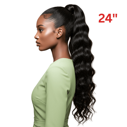 Dream Hair El Ponytail Wavy Human Hair 22" &amp; 24" - gtwtoporld.com