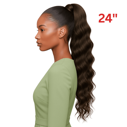 Dream Hair El Ponytail Wavy Human Hair 22" &amp; 24" - gtwtoporld.com