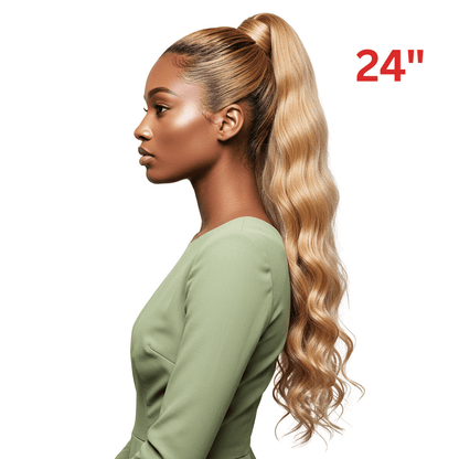 Dream Hair El Ponytail Wavy Human Hair 22" &amp; 24" - gtwtoporld.com