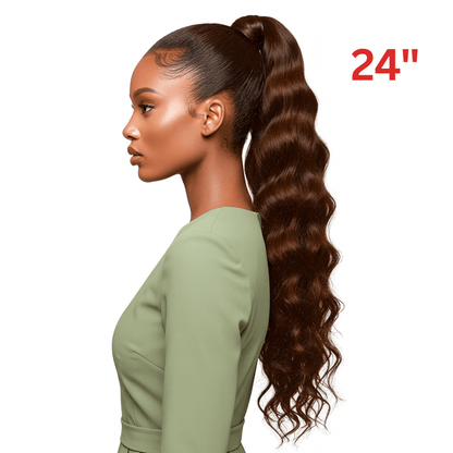 Dream Hair El Ponytail Wavy Human Hair 22" &amp; 24" - gtwtoporld.com