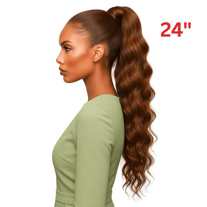 Dream Hair El Ponytail Wavy Human Hair 22" &amp; 24" - gtwtoporld.com