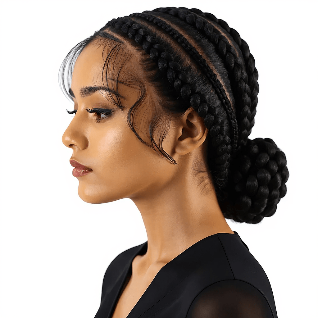Dream hair French Braids Human Hair Wig: Natural Color (400g) - gtwtoporld.com