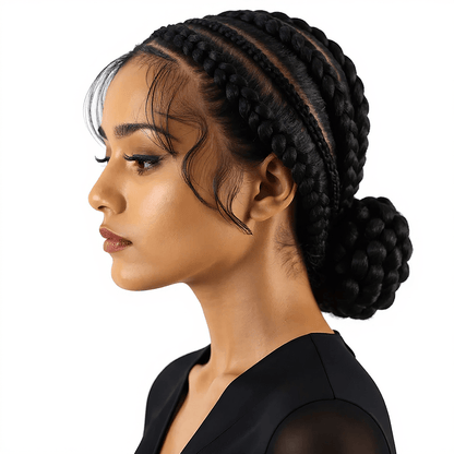 Dream hair French Braids Human Hair Wig: Natural Color (400g) - gtwtoporld.com