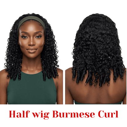 Dream Hair Half Wig Burmese Curl Natural color 16"/20" - gtwtoporld.com