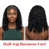 Dream Hair Half Wig Burmese Curl Natural color 16"/20" - gtwtoporld.com