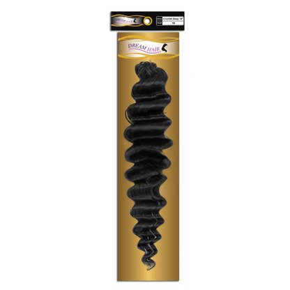 Dream hair Human hair Crochet Deep Wave 14" &amp; 18" (Natural Color) - gtwtoporld.com