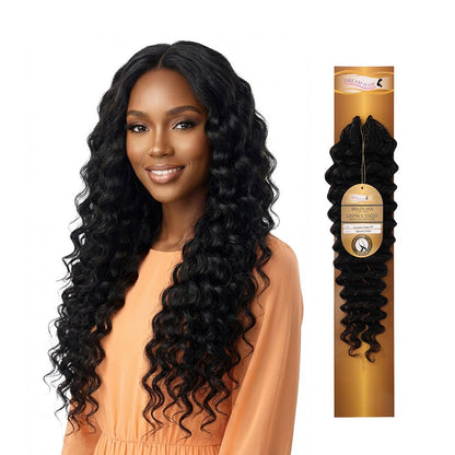 Dream hair Human hair Crochet Deep Wave 14" &amp; 18" (Natural Color) - gtwtoporld.com