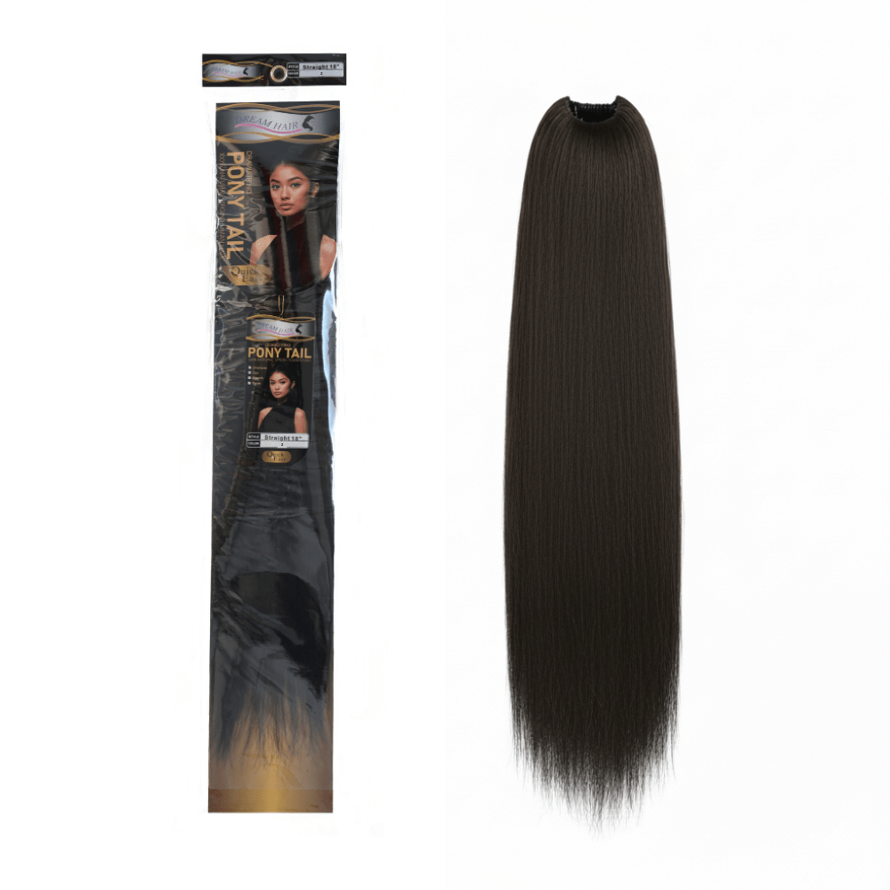 Dream Hair Human Hair Ponytail Straight 18" - gtwtoporld.com