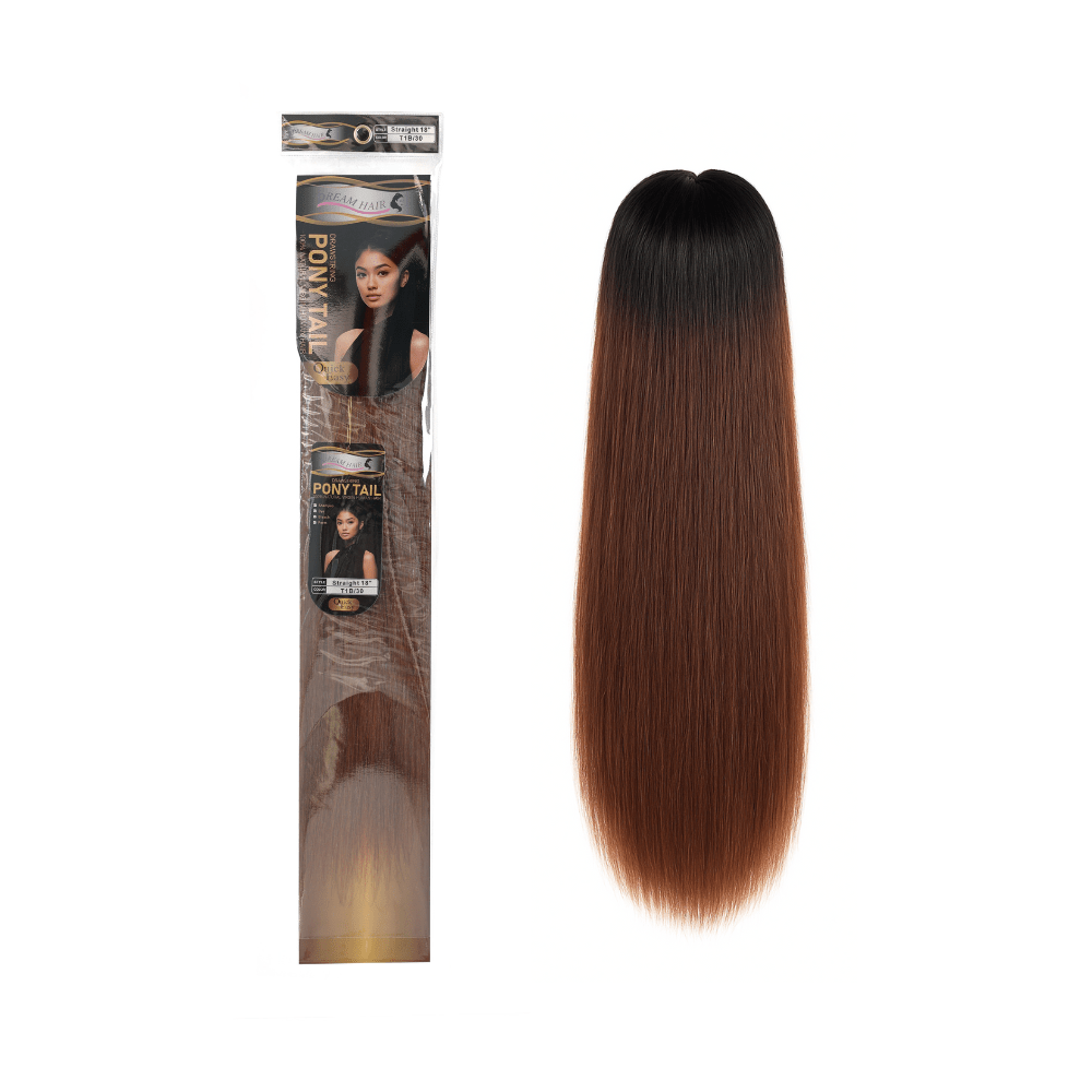 Dream Hair Human Hair Ponytail Straight 18" - gtwtoporld.com