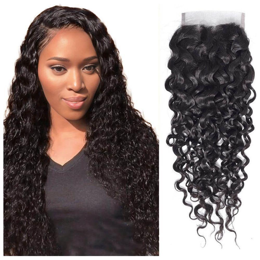 Dream Hair Natural Brazilian A Hand Made Closure Deep Wave 16" - gtwtoporld.com
