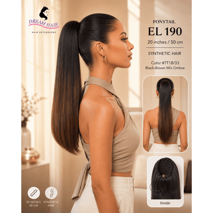 Dream Hair ponytail EL 190 20"/50cm Synthetic Hair - gtwtoporld.com