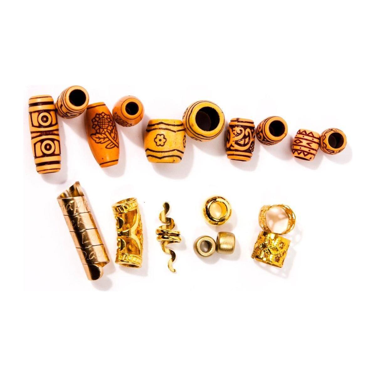 Dreamfix 124Pcs Hair Rings &amp; Beads 12 Style - gtwtoporld.com