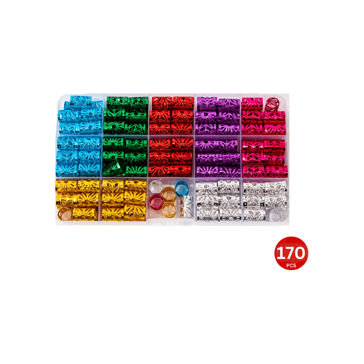 Dreamfix 170Pcs Hair Bead Vibrant Colors 7 Colors - gtwtoporld.com