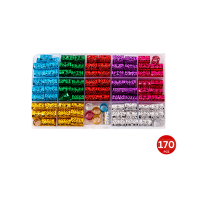Dreamfix 170Pcs Hair Bead Vibrant Colors 7 Colors - gtwtoporld.com
