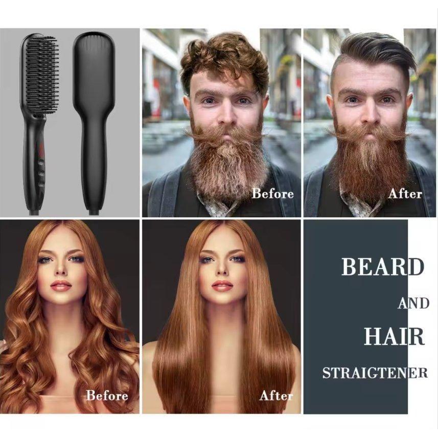 Dreamfix 2 In 1 Electric Ceramic Straightening Comb Rotating Brush 110 - 240V 50/60HZ 45 - 65W - gtwtoporld.com