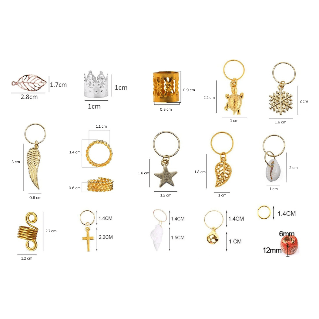 Dreamfix 238pcs Braiding Hair Rings 20 Styles - gtwtoporld.com