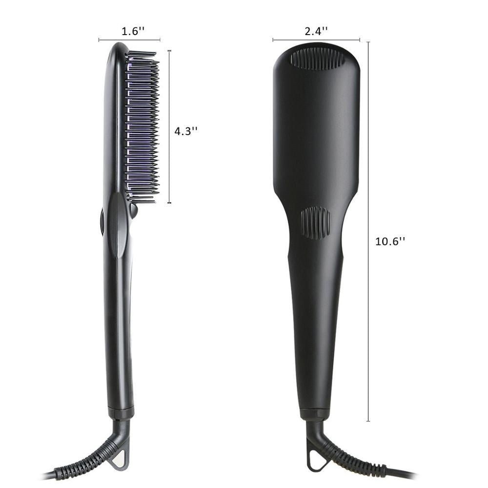 Dreamfix Adjustable Heated Straightening Ceramic Brush (Black) - gtwtoporld.com