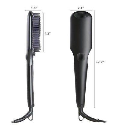 Dreamfix Adjustable Heated Straightening Ceramic Brush (Black) - gtwtoporld.com