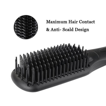 Dreamfix Adjustable Heated Straightening Ceramic Brush (Black) - gtwtoporld.com