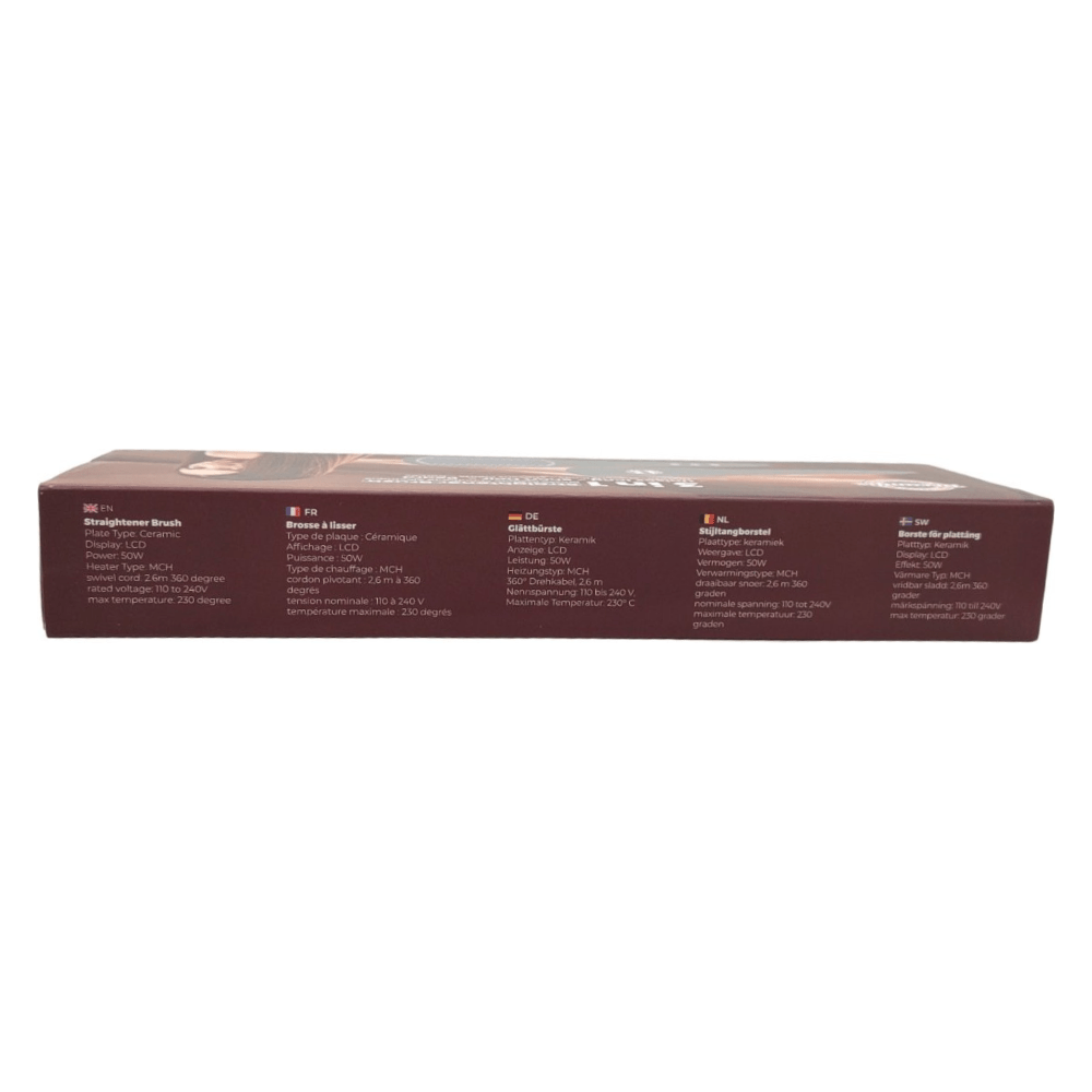 Dreamfix Adjustable Heated Straightening Ceramic Brush (Black) - gtwtoporld.com