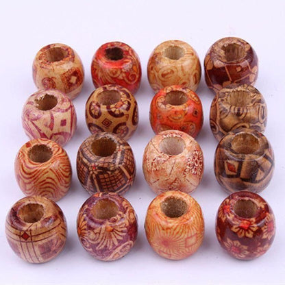Dreamfix Big Hole 5mm Dreadlock Wooden Hair Beads 24pcs - gtwtoporld.com