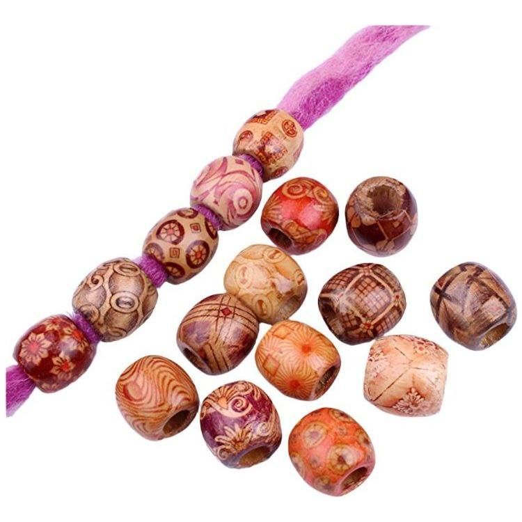 Dreamfix Big Hole 5mm Dreadlock Wooden Hair Beads 24pcs - gtwtoporld.com