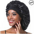 Dreamfix Black Satin Bonnet For Sleeping & Showering - gtwtoporld.com