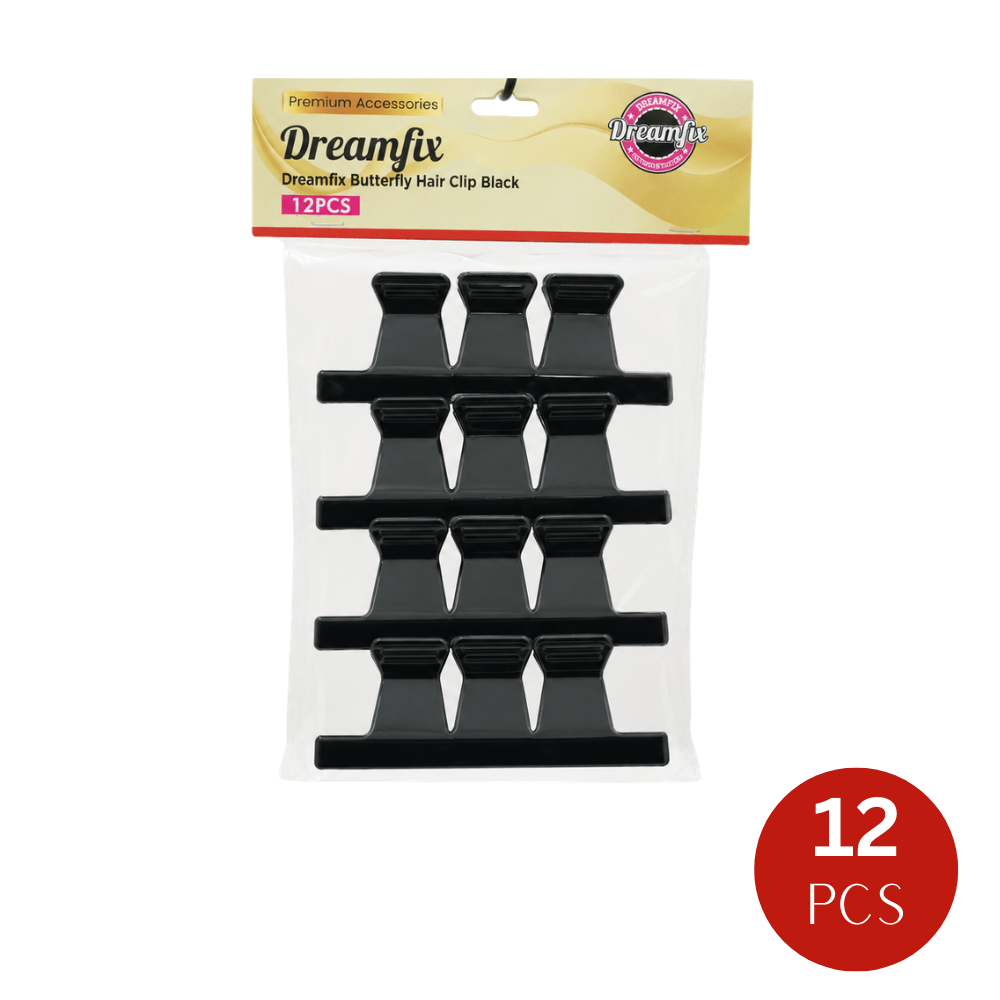 Dreamfix Butterfly Hair Clip Black (12 pcs) - gtwtoporld.com