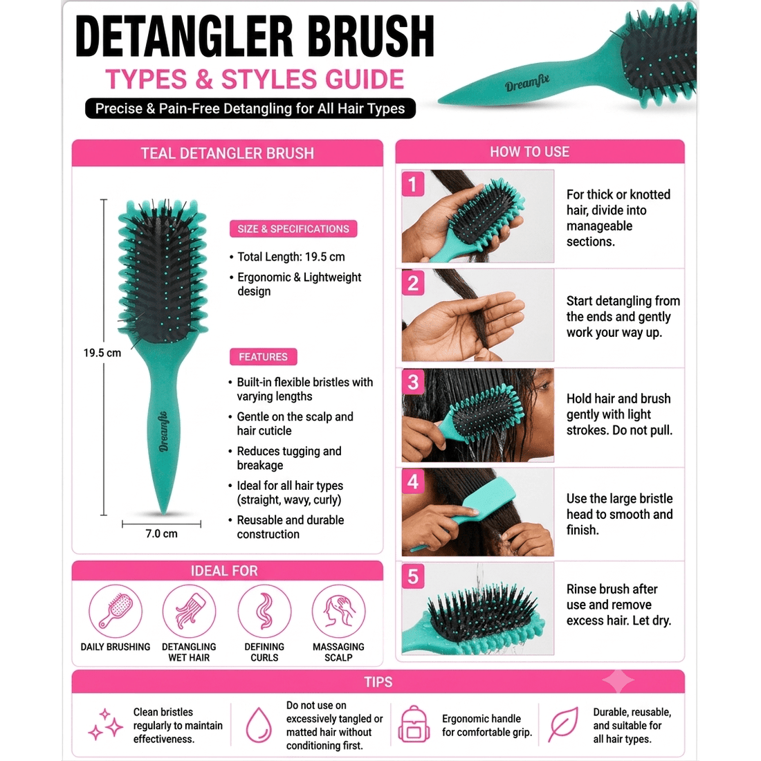 Dreamfix Define Styling Curl Brushes 133g - gtwtoporld.com