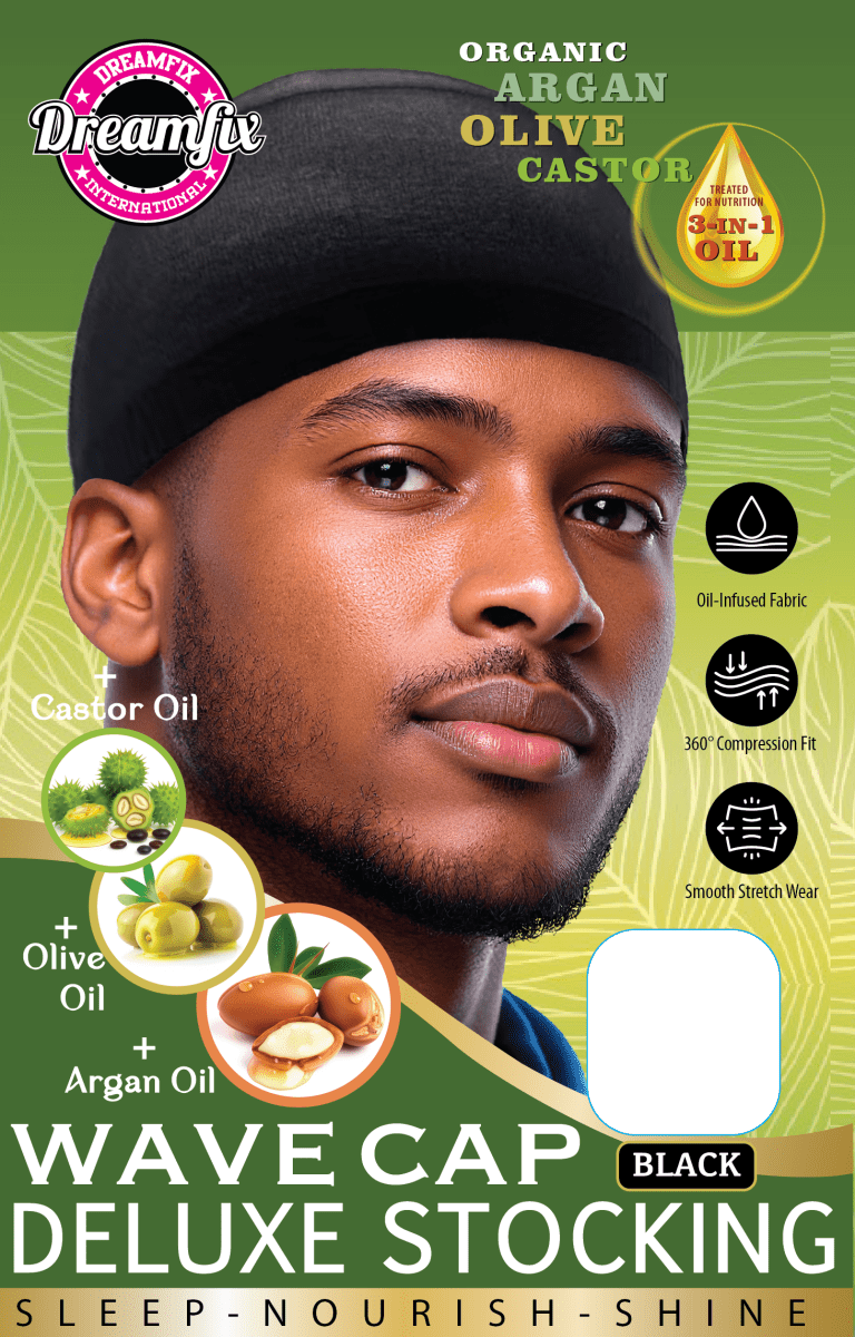 Dreamfix Deluxe Stocking Wave Cap Black - gtwtoporld.com