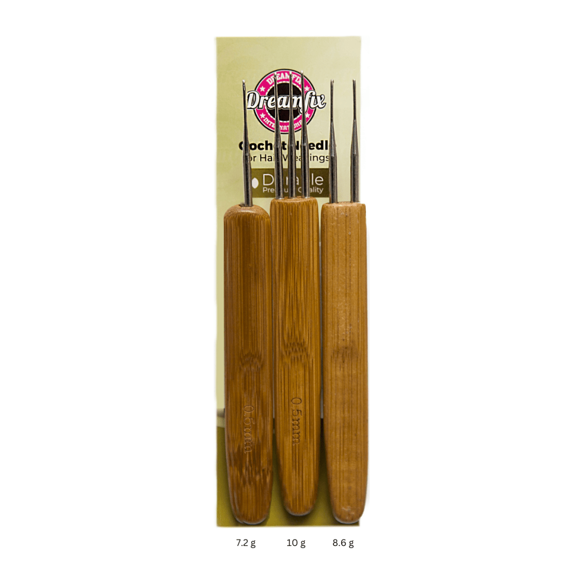 Dreamfix Dreadlock Crochet Needle Hook Bamboo Handle Hooks Tools Making 3 Pcs 0.5 mm - gtwtoporld.com