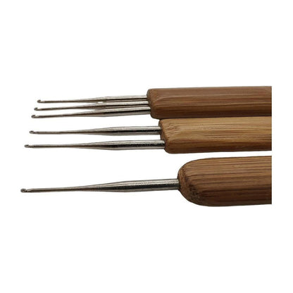 Dreamfix Dreadlock Crochet Needle Hook Bamboo Handle Hooks Tools Making 3 Pcs 0.5 mm - gtwtoporld.com