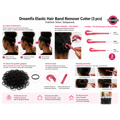 Dreamfix Elastic Hair band Remover Cutter (3 pcs) - gtwtoporld.com