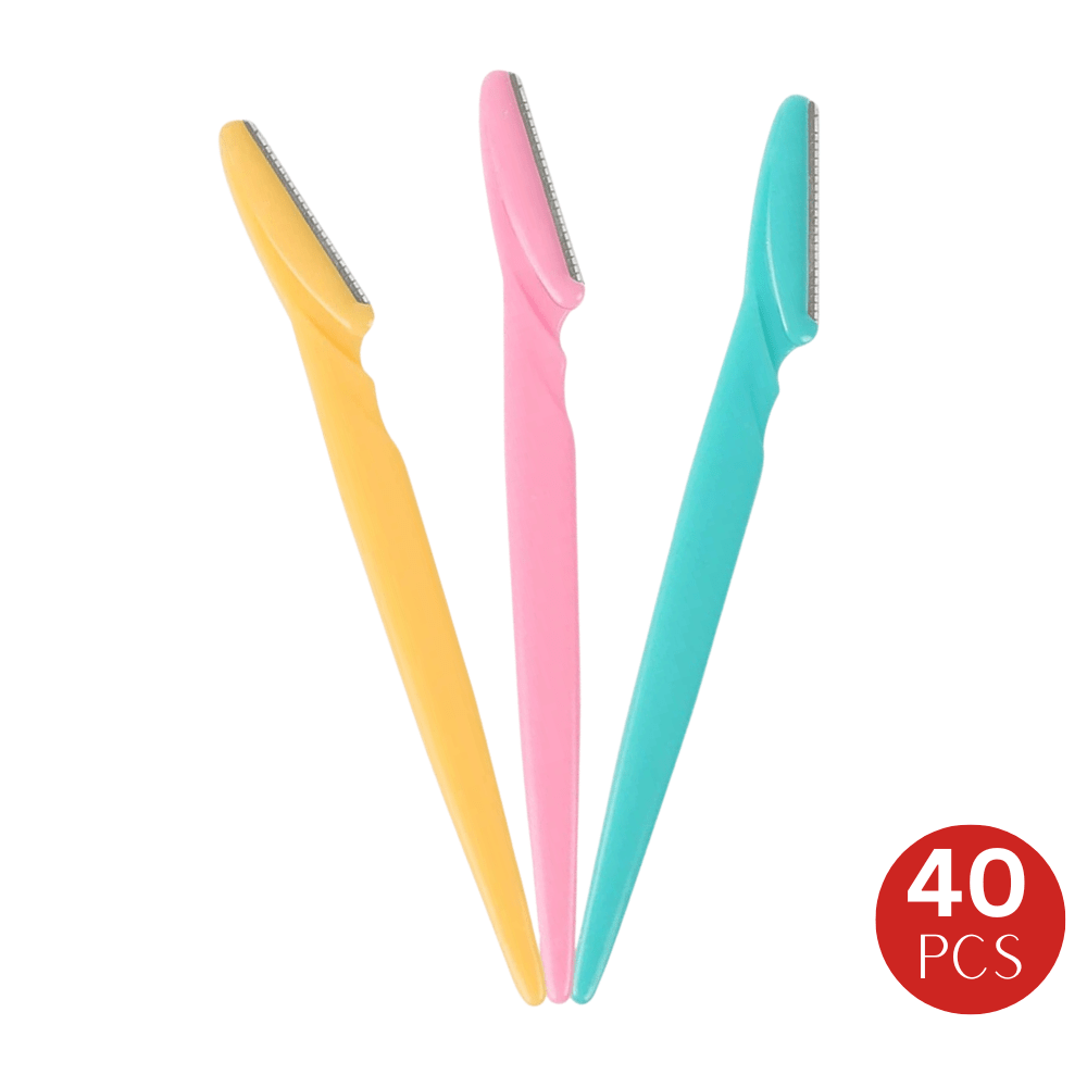 Dreamfix Eyebrow Razor Jar Pink/Blue/Yellow (40 pcs) - gtwtoporld.com