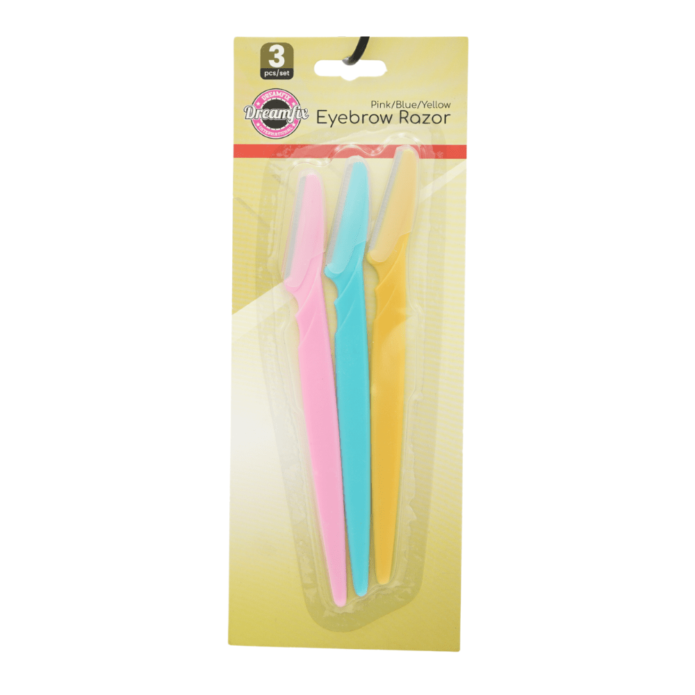 Dreamfix Eyebrow Razor Pack Pink/Blue/Yellow (3 pcs) - gtwtoporld.com