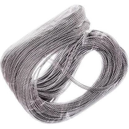 Dreamfix Gold &amp;Silver Braided Hair Cord 1 meter String Accessories - gtwtoporld.com
