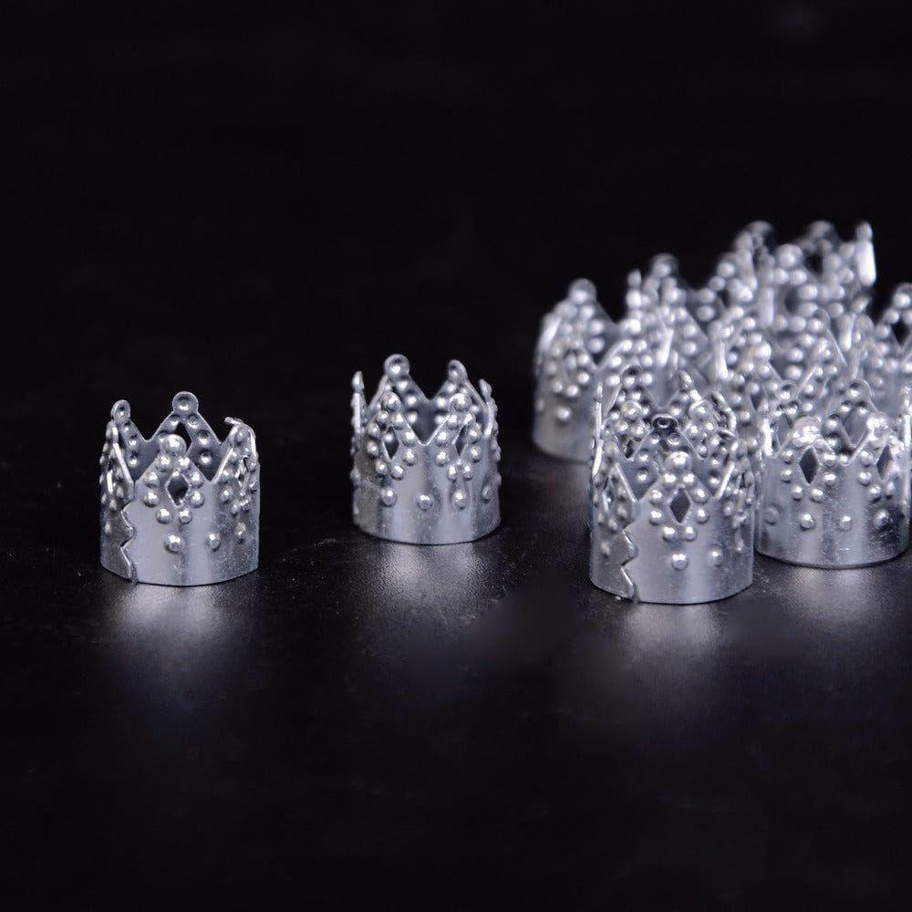 Dreamfix Gold &amp; Silver Crown Buckle Hair Beads Ring 24pcs - gtwtoporld.com