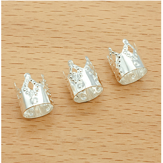 Dreamfix Gold &amp; Silver Crown Buckle Hair Beads Ring 24pcs - gtwtoporld.com