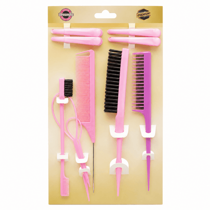 Dreamfix Hair Comb Set Pink (10 pcs) - gtwtoporld.com