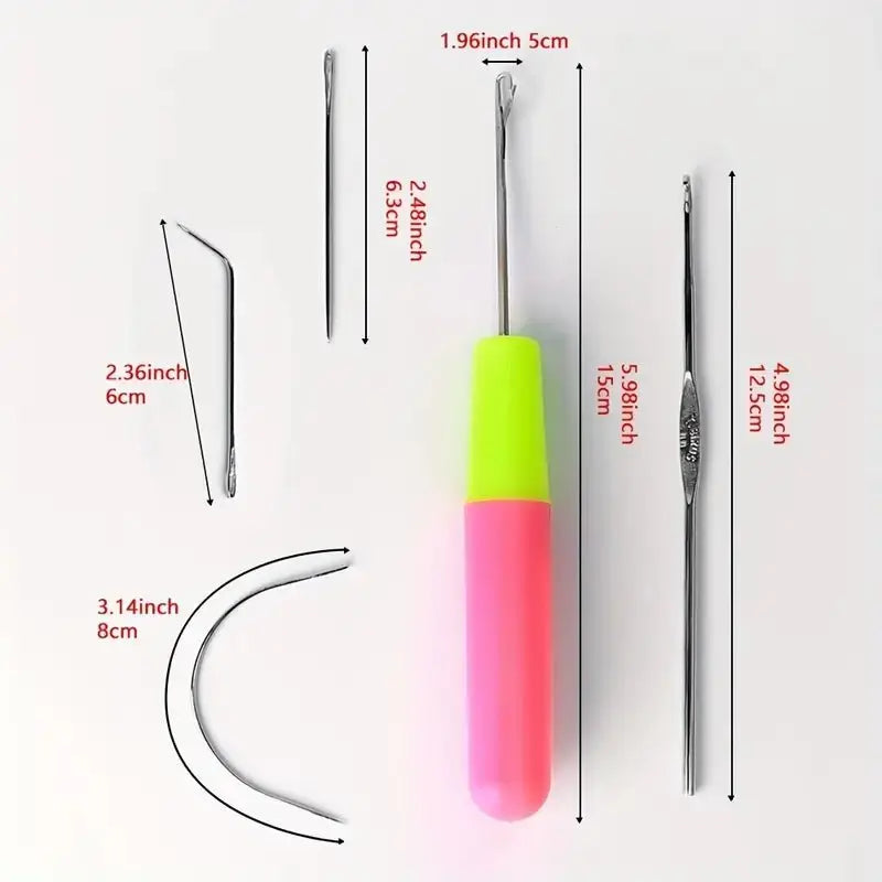 Dreamfix Hair Crochet Hook needle tool crochet 5 Pcs Set Pin - gtwtoporld.com