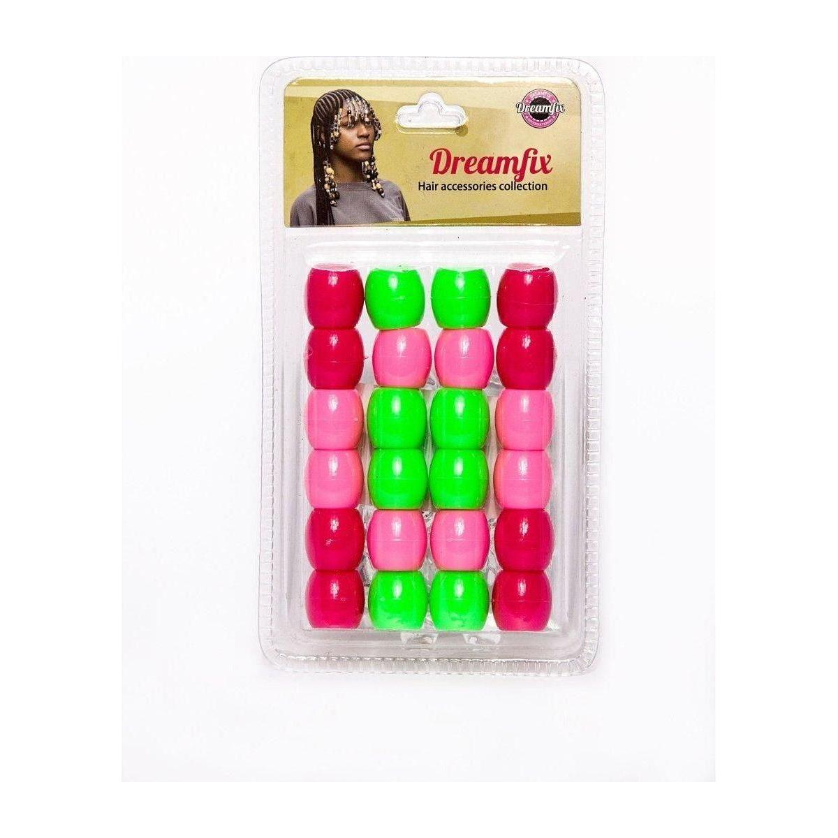 Dreamfix Large Hole Plastic Hair Beads Kids 24pcs - gtwtoporld.com