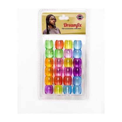 Dreamfix Large Hole Plastic Hair Beads Kids 24pcs - gtwtoporld.com