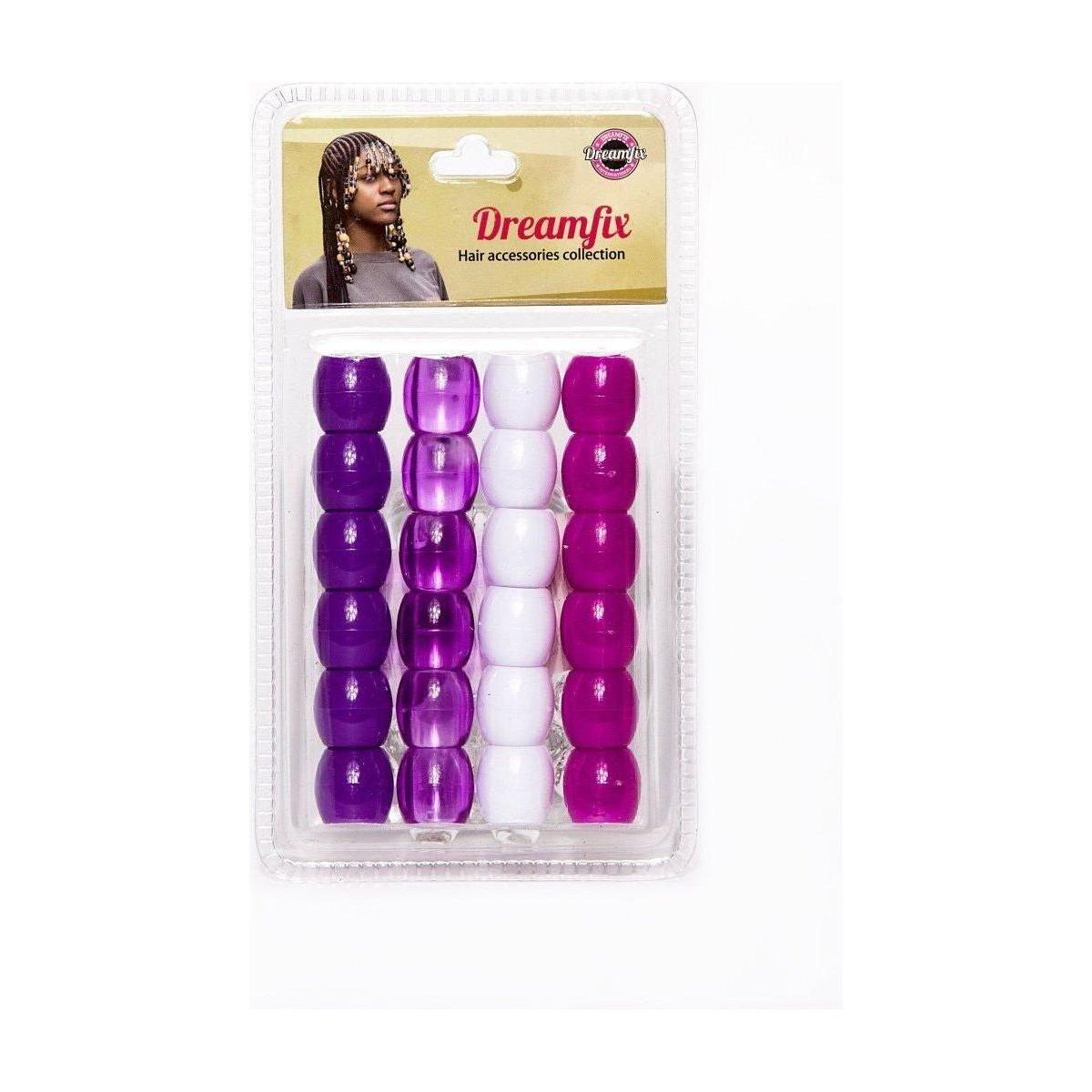 Dreamfix Large Hole Plastic Hair Beads Kids 24pcs - gtwtoporld.com
