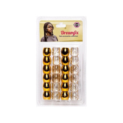 Dreamfix Large Hole Plastic Hair Beads Kids 24pcs - gtwtoporld.com