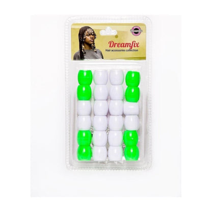 Dreamfix Large Hole Plastic Hair Beads Kids 24pcs - gtwtoporld.com
