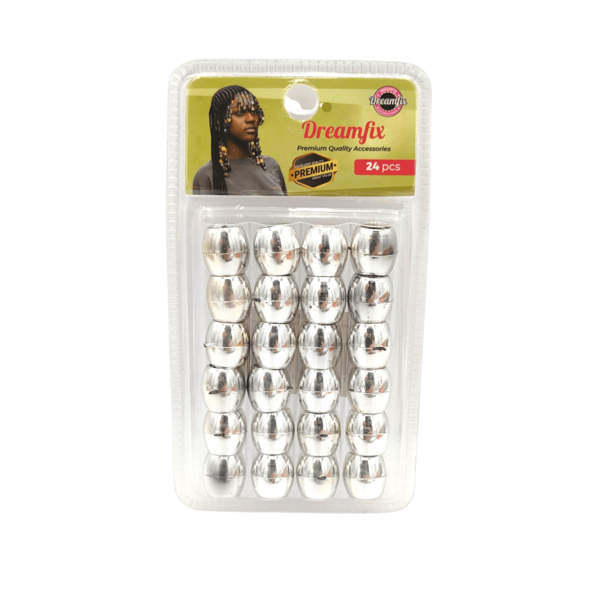 Dreamfix Large Hole Plastic Hair Beads Kids 24pcs - gtwtoporld.com